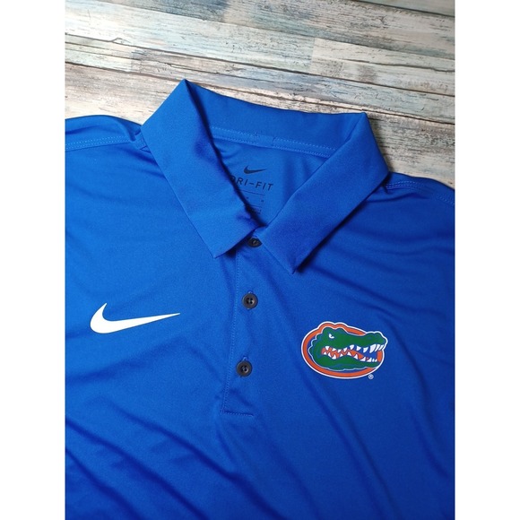 Nike Other - Nike Dri-fit Mens Meduim Royal Blue Florida Gators Short Sleeve Polo